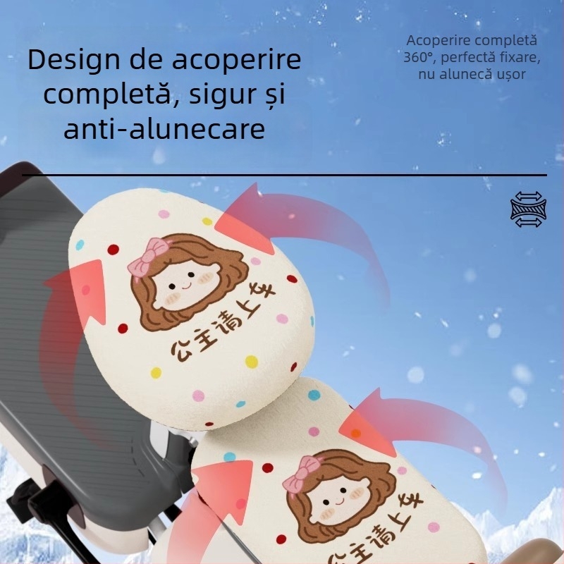 Husă pentru scaun de vehicul electric - iarnă, pluș, universală; Material: pluș; Umplutură: altul; Personalizare: Nu