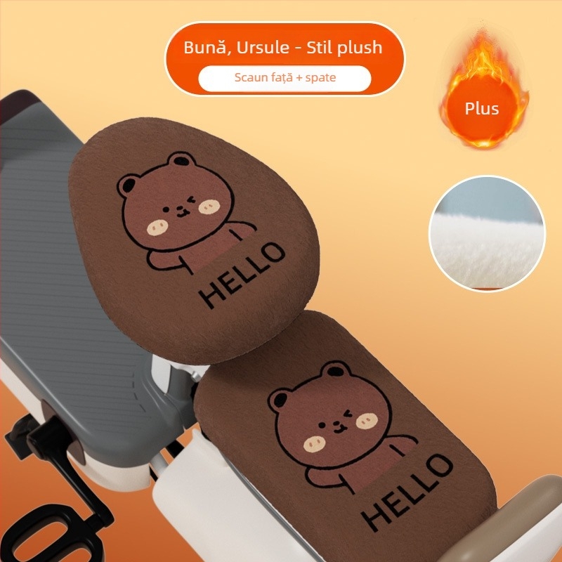 Husă pentru scaun de vehicul electric - iarnă, pluș, universală; Material: pluș; Umplutură: altul; Personalizare: Nu