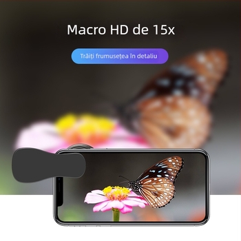 Dayleer Obiectiv extern unghi larg macro cu telecomandă pentru cameră mobilă HD live