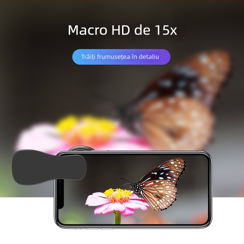 Dayleer Obiectiv extern unghi larg macro cu telecomandă pentru cameră mobilă HD live