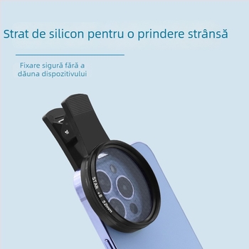 DM-08 Filtru de lentilă Stea pentru telefonul mobil — Fotografiere pe timp de noapte, diametru 52 mm, lungime 8,5, greutate 30 g