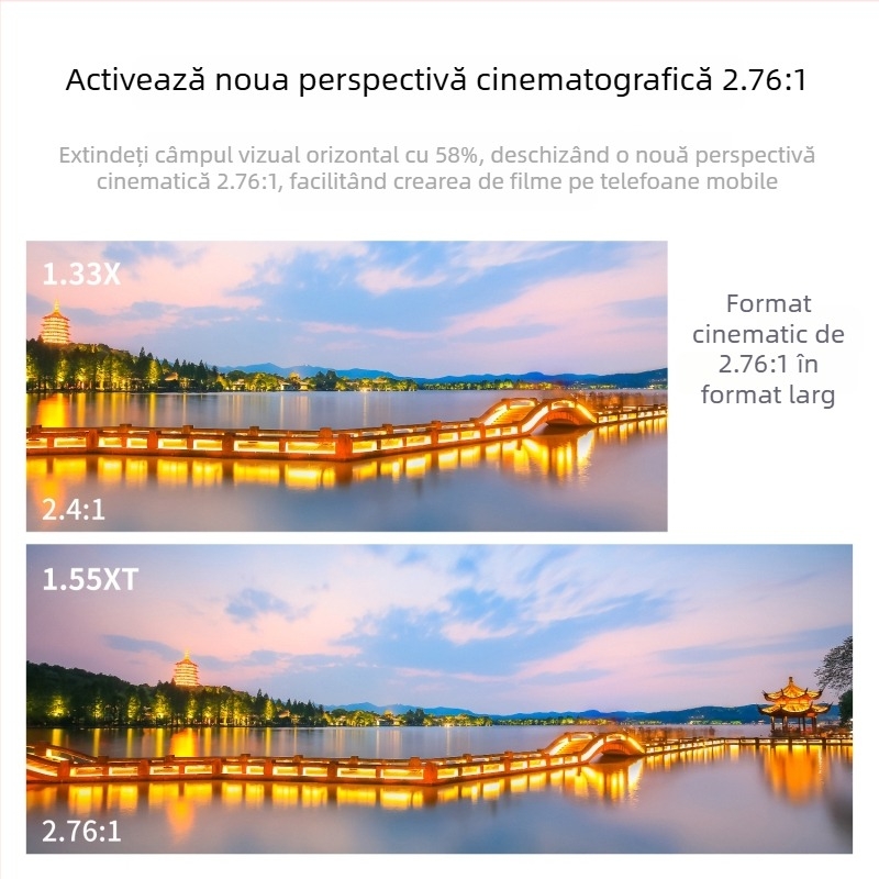 1.55x obiectiv film pentru smartphone pentru filmare video – deformare ultrawindă, compatibilitate universală