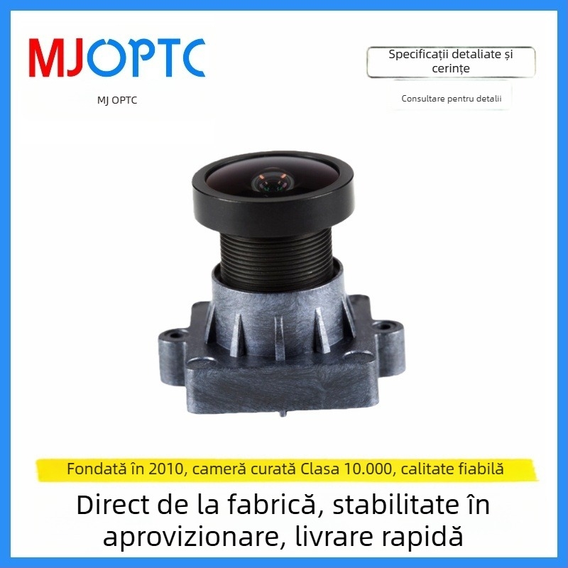 Lentilă cu focalizare fixă pentru sisteme de securitate și drone, unghi de vizualizare 135°, distanța focală 3.5, deschidere maximă f/1.8, focalizare apropiată 10