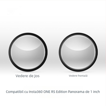 Capac de protecție pentru obiectiv Insta360 ONE RS Leica panoramic (Shadow Stone) — prelucrare OEM; ambalaj: husă din silicon pentru oglindă; lansare pe piață 2022; serviciu post-vânzare în trei pachete