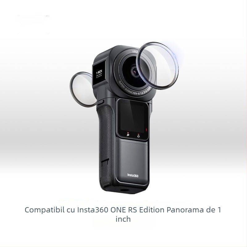 Capac de protecție pentru obiectiv Insta360 ONE RS Leica panoramic (Shadow Stone) — prelucrare OEM; ambalaj: husă din silicon pentru oglindă; lansare pe piață 2022; serviciu post-vânzare în trei pachete