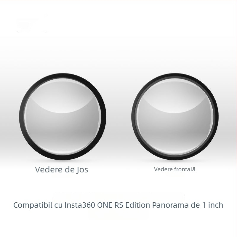 Capac de protecție pentru obiectiv Insta360 ONE RS Leica panoramic (Shadow Stone) — prelucrare OEM; ambalaj: husă din silicon pentru oglindă; lansare pe piață 2022; serviciu post-vânzare în trei pachete