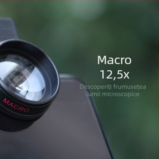 Foresee 0.45x obiectiv dual‑in‑one pentru telefon: ultrawide și macro — universal pentru toate modelele, accesoriu foto extern de înaltă definiție