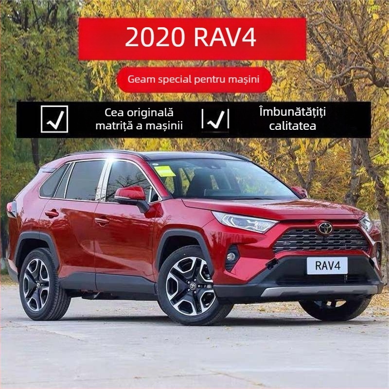 Bandă decorativă din oțel inoxidabil pentru ferestrele Toyota RAV4 (2020–2021)