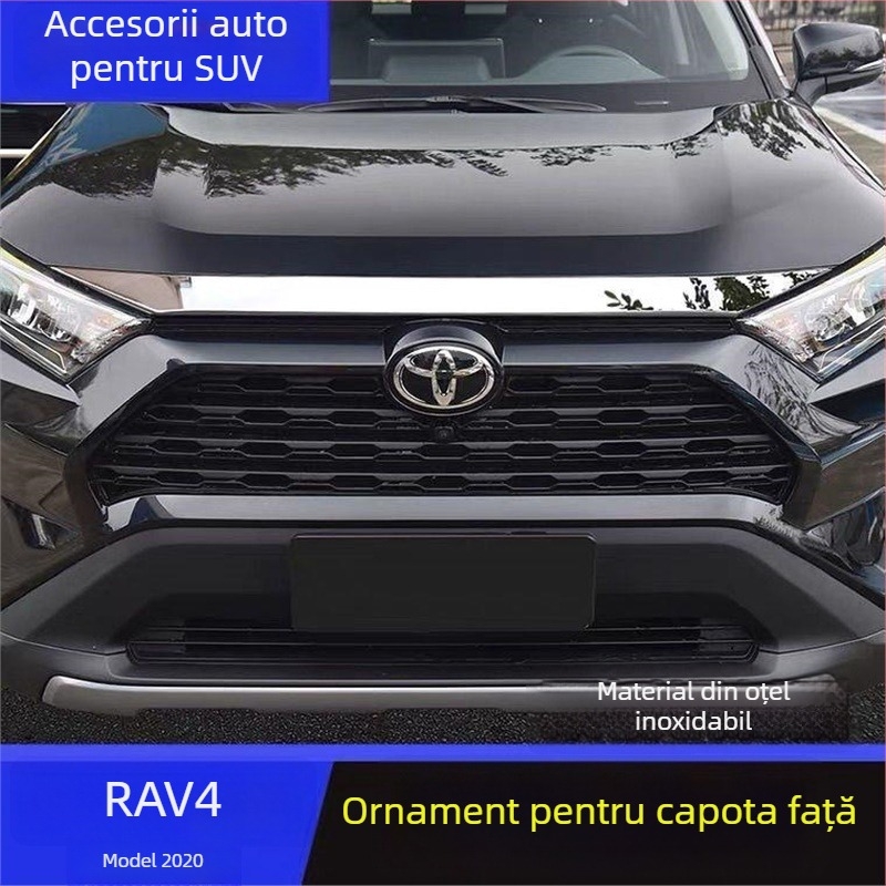 Bandă decorativă din oțel inoxidabil pentru ferestrele Toyota RAV4 (2020–2021)
