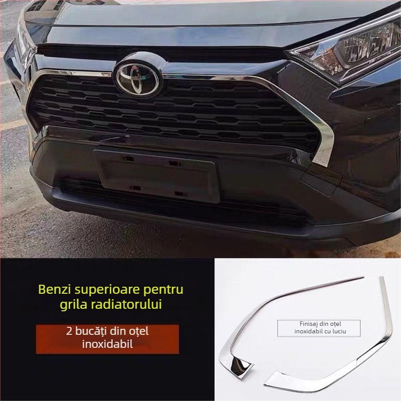 Bandă decorativă din oțel inoxidabil pentru ferestrele Toyota RAV4 (2020–2021)