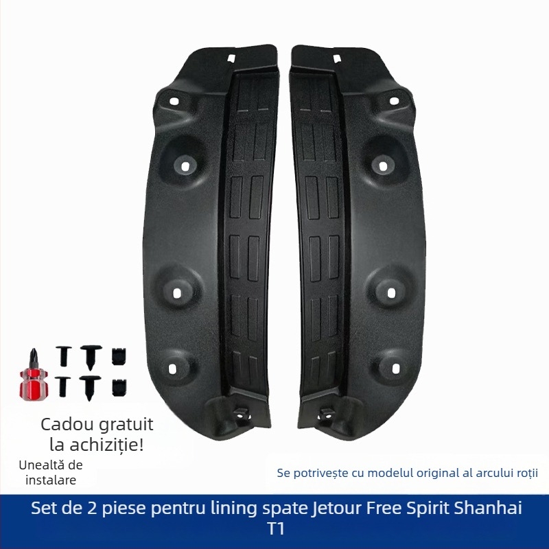 Protecție noroi pentru roata din spate cu insertie interioară, Jetour Traveler Shanhai T1/T2, din plastic