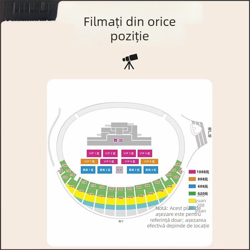 Lentilă teleobiectiv pentru smartphone, telescop extern cu zoom pentru înregistrări de concerte, compatibil Halebor