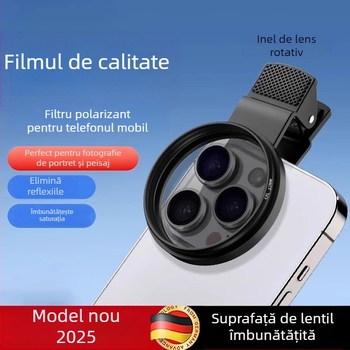 CPL polarizator pentru telefon mobil — filtru foto HD profesional, universal