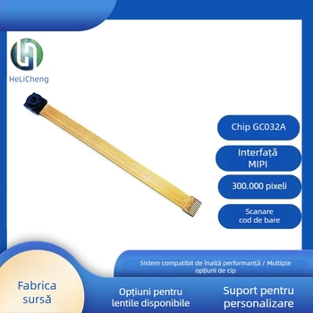Modul de cameră pentru viziune industrială pentru citire coduri de bară — senzor de 300 000 de pixeli, 640x480, 30 FPS, interfață MIPI, focalizare manuală