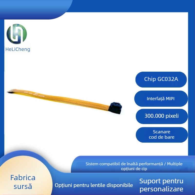 Modul de cameră pentru viziune industrială pentru citire coduri de bară — senzor de 300 000 de pixeli, 640x480, 30 FPS, interfață MIPI, focalizare manuală