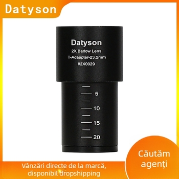 Datyson accesoriu pentru microscop biologic, lentilă Barlow 2X, interfață 23,2 mm, modelul 2X0029
