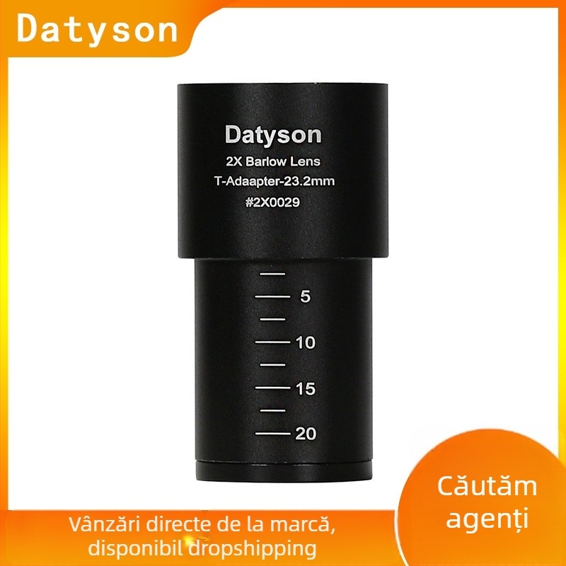 Datyson accesoriu pentru microscop biologic, lentilă Barlow 2X, interfață 23,2 mm, modelul 2X0029
