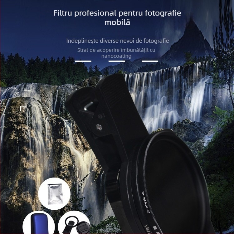 Filtru ND2-400 reglabil pentru telefoane – filtr neutral, pentru concerte, anti-laser și protecție împotriva expunerii, compatibil cu Apple, Huawei, Xiaomi, Vivo