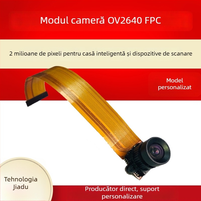 LM24-ZJ88-V2 Cameră HD 1080p cu senzor CMOS OV2640, interfață MIPI, focalizare fixă, OEM disponibil și personalizabilă după desene
