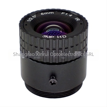 Lentilă de supraveghere CS, focală 6mm, diafragmă F1.4, unghi de vizualizare 90°, diametru filtru Ø22mm