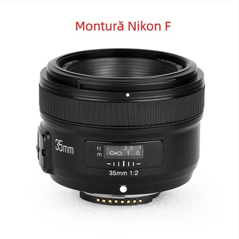 Yongnuo YN 35mm F2 pentru Nikon F-mount, obiectiv fix pentru full-frame, filtru de 58 mm, distanța minimă de focalizare 0,25 m