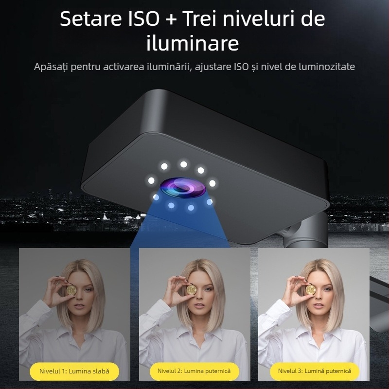 Cameră USB cu microfon încorporat pentru predare live și înregistrare micro-lecții; 4K Ultra HD, senzor 12 MP, 30 FPS, autofocus