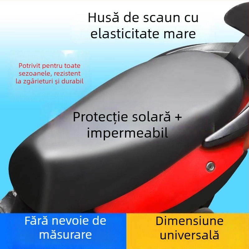 Husă de șezut din piele pentru bicicletă electrică, potrivire universală, toate sezoanele, fără umplutură