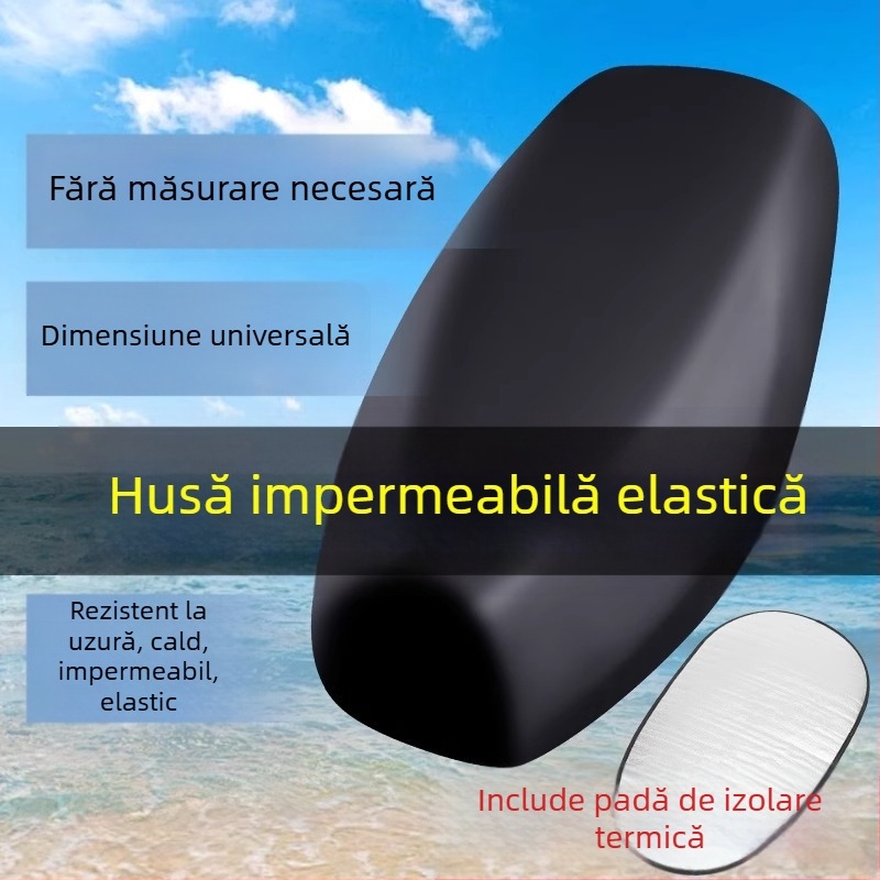 Husă de șezut din piele pentru bicicletă electrică, potrivire universală, toate sezoanele, fără umplutură