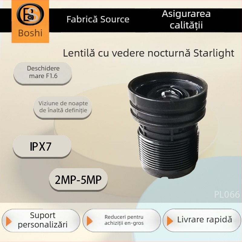 Silk Vision F1.6 StarLight Night Vision Obiectiv cu focală fixă – 4mm, senzor 1/2.7'', montaj M12