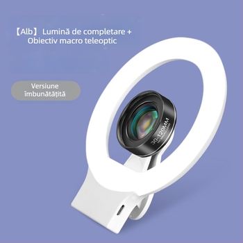 JOVOCN JV-M1 Obiectiv Macro cu Iluminare pentru Fotografii de Gene, Bijuterii și Frumusețe — Compatibil cu Brand General și Model General