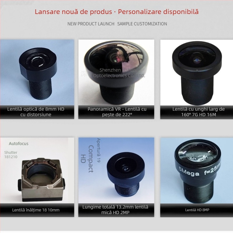 Losoo Obiectiv IPC Panoramic cu focalizare fixă – unghi larg 210°, distanță focală 1,3 mm, diametru filtru 14 mm, structură 6G, focalizare apropiată 30 mm