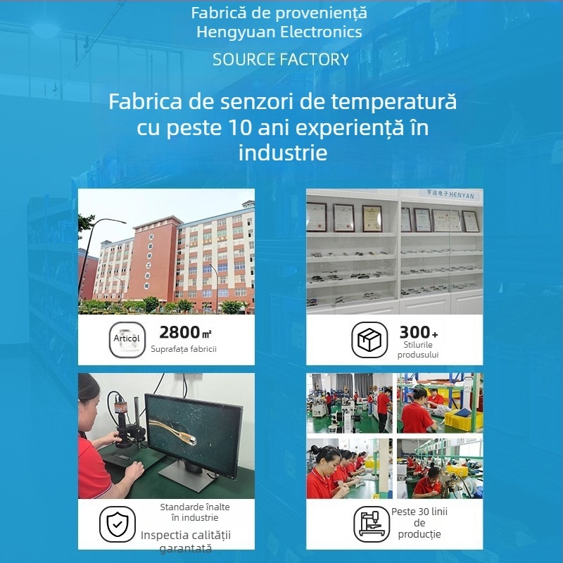 Senzor de temperatură cu termistor, sondă din alamă filetata, 50K 3950, HY-TB073-SM-2A-50K pentru temperatura apei motocicletei