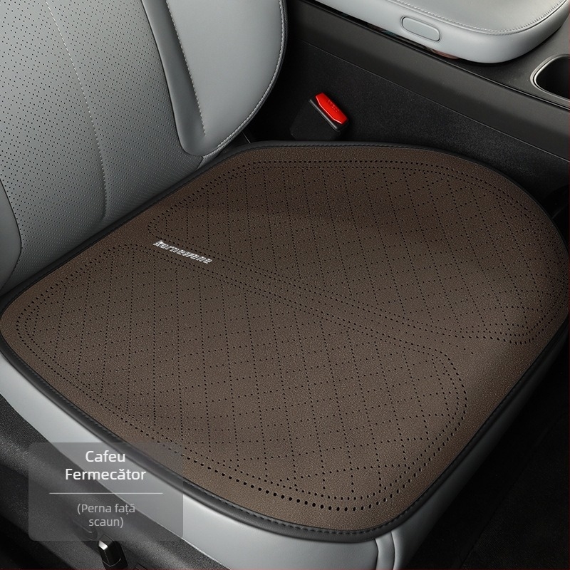 Set covoară șezut auto pentru toate anotimpurile, format din trei piese, țesătură antiderapantă din poliester și PET, respirabil vara, izolație termică iarna