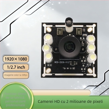 Cameră USB pentru PC cu senzor de 2MP, rezoluție 1080p (1920x1080), 30fps, USB 2.0, microfon încorporat