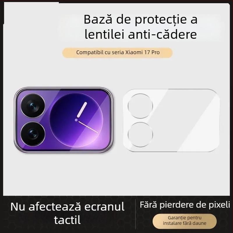 Kit protecție ecran Xiaomi 17 Pro / 17 Pro Max: folie obiectiv, sticlă temperată pentru ecranul din spate, claritate HD, protecție anti-cădere pentru ecranul secundar