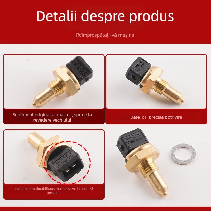 Senzor de temperatură lichid de răcire motor — compatibil cu Roewe 550/750/350, MG6/MG5/MG3 — (Brand Sokamai; Model Standard; Gama de măsurare: 11111; Domeniu de aplicare: rezervor de apă; Număr articol: 10026418)