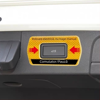 Etichete de avertizare pentru hayon VW Taos, decor interior reflectorizant, compatibile cu 24 de modele, brand Gana, senzor CCD