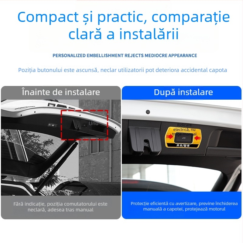 Etichete de avertizare pentru hayon VW Taos, decor interior reflectorizant, compatibile cu 24 de modele, brand Gana, senzor CCD