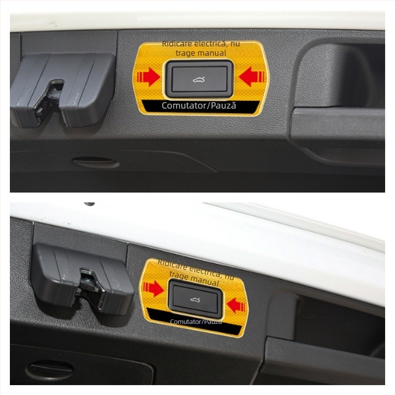 Etichete de avertizare pentru hayon VW Taos, decor interior reflectorizant, compatibile cu 24 de modele, brand Gana, senzor CCD