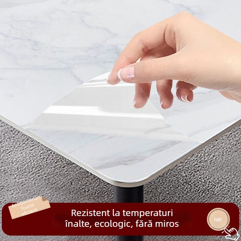 Protecție PVC pentru blat de bucătărie pentru suprafețe din marmură/quartz – rezistent la temperaturi înalte, impermeabilă, rezistentă la ulei