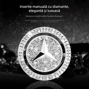 Buton de pornire auto cu un singur clic – plachetă decorativă și capac de protecție pentru întrerupătorul de aprindere, cu inel cu diamante pentru interior