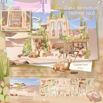 Set de stickere pentru scene cu pisică cu trei picioare – seria Living Small House, stickere de peisaj (Meow Meow) (Personalizabil; Marcă: Other; Pixeli total: Other)