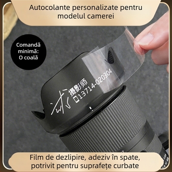 Kit de etichete pentru cameră cu transfer UV, decor pentru logo-ul obiectivului și etichetă de cristal pentru ecran