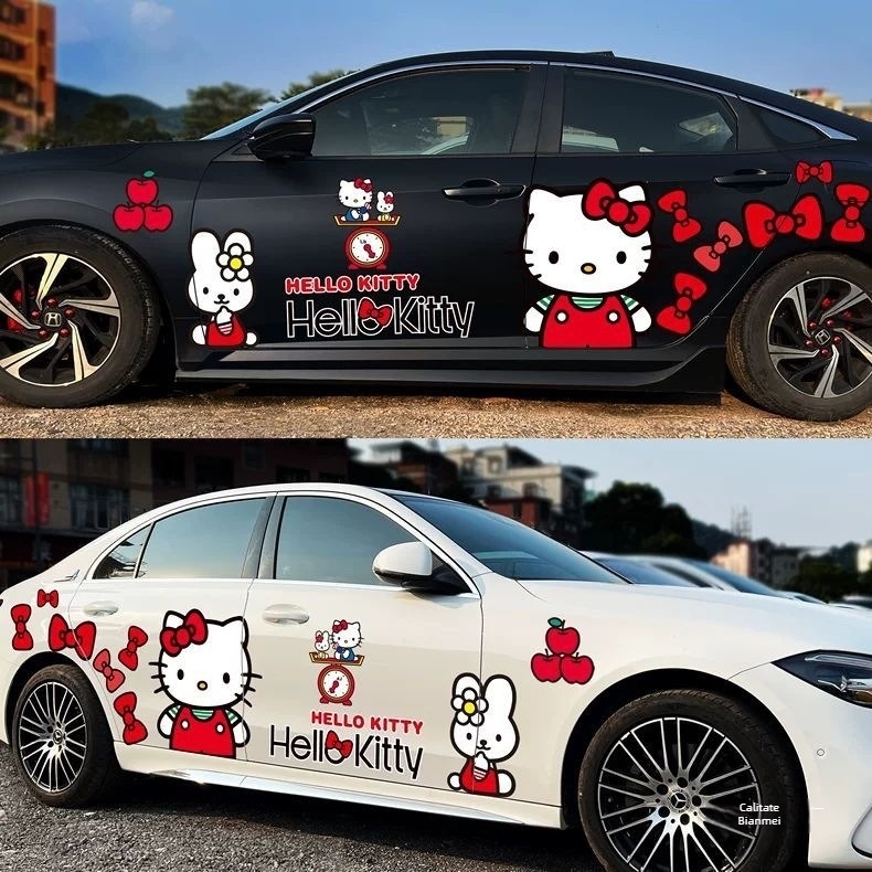 Autocolante personalizate pentru mașină, impermeabile, UV-rezistente, protecție împotriva zgârieturilor, latte art drăguț — de Bianmei Strength Factory