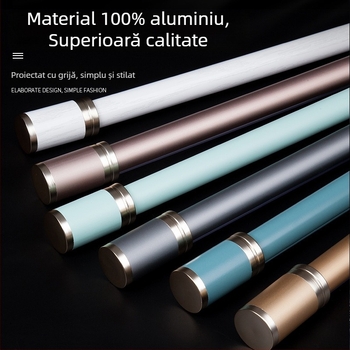 WGJSL Șină pentru perdele, aliaj de aluminiu, accesorii cu role, pentru toate tipurile de perdele