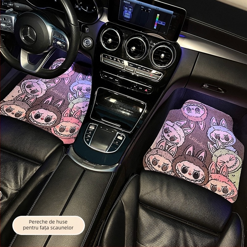 Covorașe universale pentru podea auto, cu textură de floare de mătase, rezistente la uzură și la murdărire