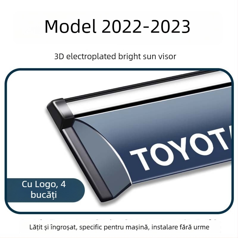 Rain guard pentru geamuri auto | Material acrilic | Compatibil cu Bgg | Fără personalizare