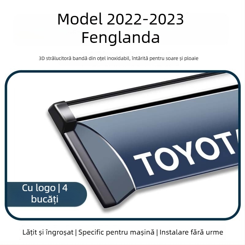 Rain guard pentru geamuri auto | Material acrilic | Compatibil cu Bgg | Fără personalizare