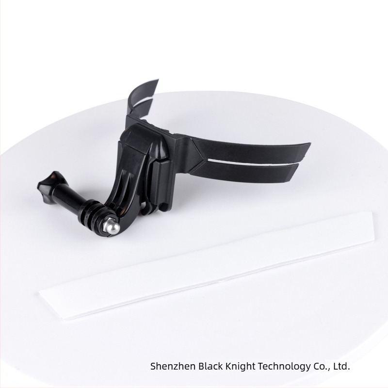 Suport pentru bărbie cască GoPro Hero11, montaj adeziv integrat, PVC/ABS, 37 g, compatibil cu GoPro, DJI și Insta360 și alte camere de acțiune