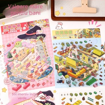 Kit autocolante 3D pentru scenă DIY – Personalizare: Da; Brand: Altul; Număr total de pixeli: Altul – Jucărie de relaxare